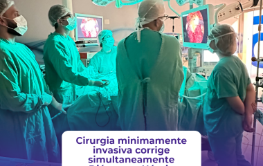 Cirurgia minimamente invasiva corrige simultaneamente hérnia e diástase